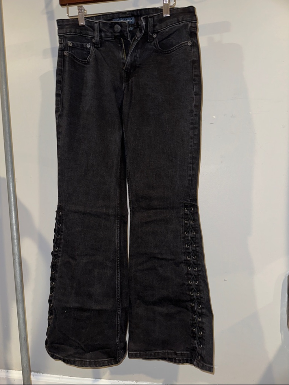 Aeropostale Charcoal Low Rise Flare Pants